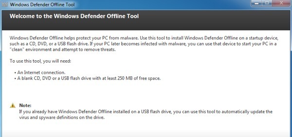 Windows Defender offline