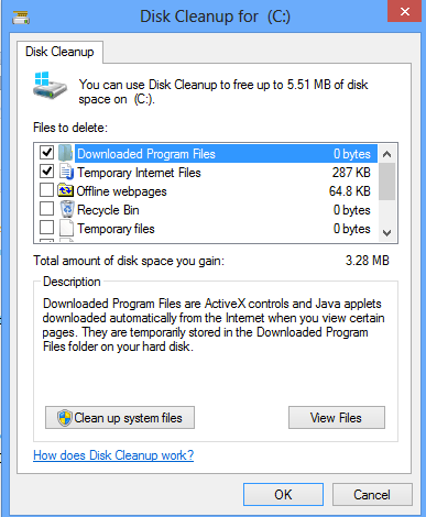 Oczyszczanie dysku Windows 8