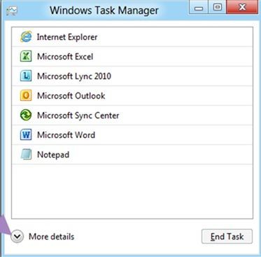 Menedżer zadań Windows 8