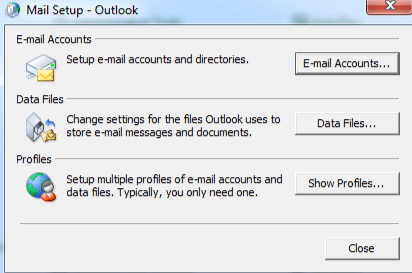 usuń profil Outlooka