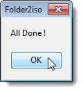 All Done dialog box