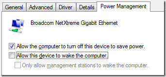 allow device to wake the computer