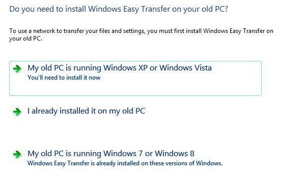 transfer w systemie Windows 7