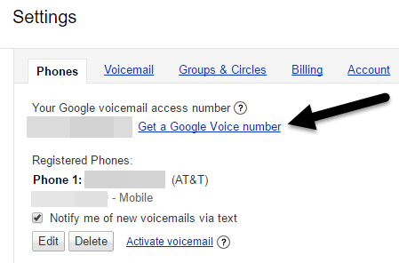 get google voice number