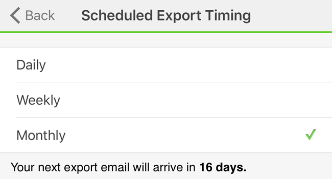 wemo scheduled export