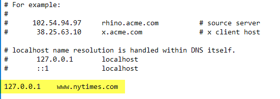redirect website hosts