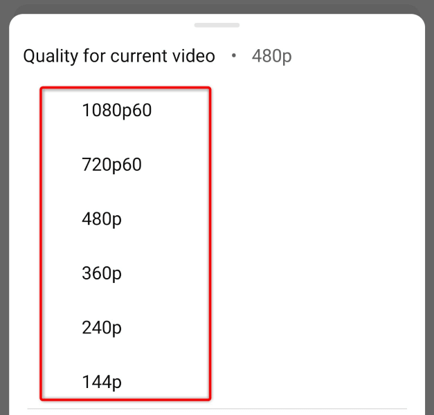 Ręcznie zmień jakość odtwarzania filmu w YouTube 2