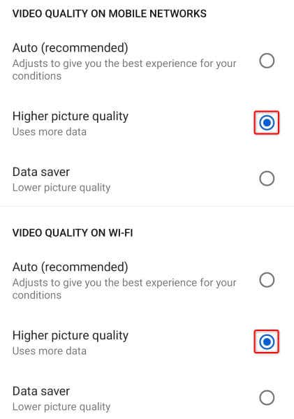 Ustaw domyślną jakość wideo w YouTube dla obrazu z systemem Android, iPhone'a i iPada