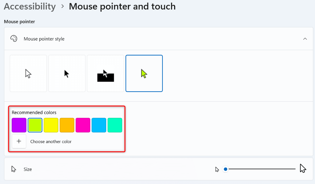 Zmień kolor kursora na obrazie systemu Windows
