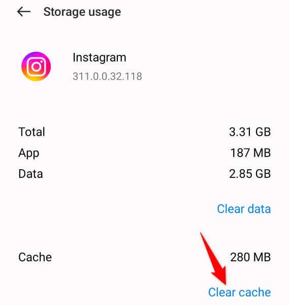Wyczyść pamięć podręczną Instagrama na obrazie urządzenia z Androidem 2