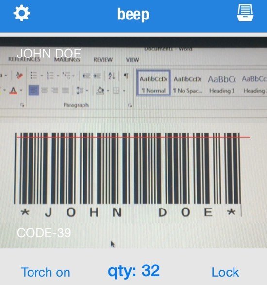 beep barcode scanner