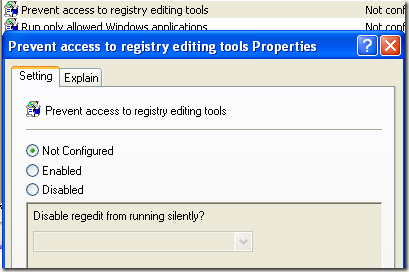 registry disabled by administrator