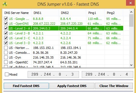 find fastest dns