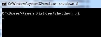 shutdown i parameter