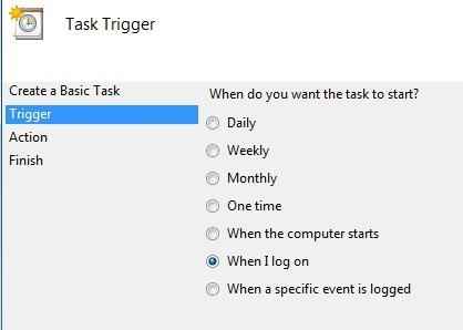 task trigger