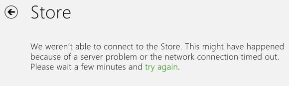 cannot connect to store