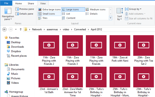 Wideo Windows 8 ikon
