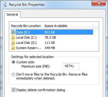 windows 7 recycle bin